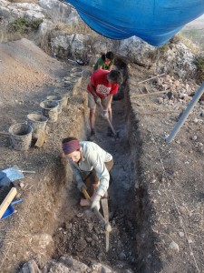 Excavating the path at Jezreel